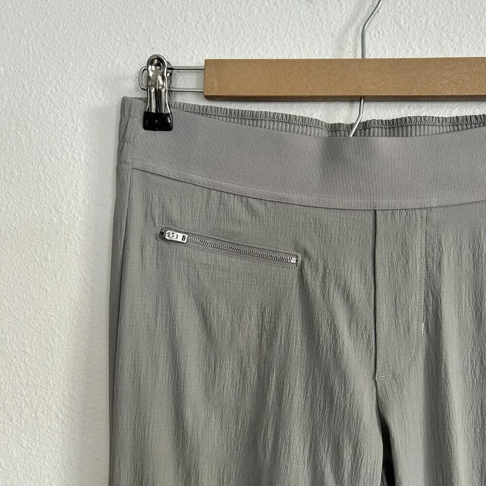 Athleta Pants Gray Mod Trekkie Crop Nylon Stretch Hiking Outdoor Casual - Picture 2 of 8